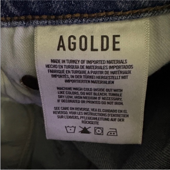 AGOLDE Riley Fly Closure Button Distressed Jeans Size 24 - Picture 5 of 6